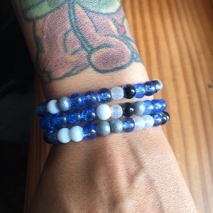 Ice blue bracelet set